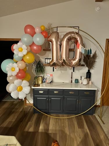 Image of 14 Balloon 40 inch Rose Gold Number Balloons for 14 41 Birthday Decorations | Saturated Color, Large 40 in, With Straw & Hanging Hole, For Back-to-School Season, Wedding, Christmas, New Year, Anniversary
