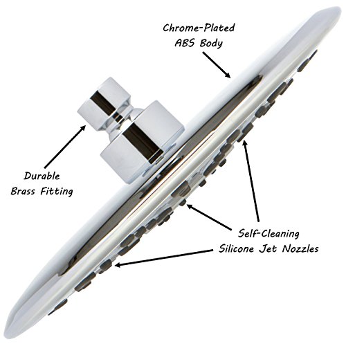 Rain Shower Head + Filter + Extension - 9 Inch Rainfall Showerhead For High Flow Overhead Showers With Water Filter To Remove Chlorine And Adjustable Extender Arm, 2.5 Gpm - Chrome #TOP6