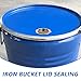 LIFKICH 200l Steel Drum Bung Caps Set with Threaded Seal, 1.8mm Thick Large Metal Covers for 55 Gallon Oil Barrels, Industrial Drum Plug with Anti-theft Coating, 4pcs for Chemical