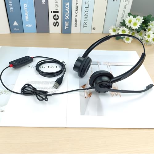 Casque de travail à domicile USB avec micro à réduction de bruit dynamique - 7
