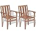 Produktbild Lingjiushopping Outdoor Stapelstühle 4 Stück massives Teak Material Teak mit Finish (poliert) Maße: 58 x 50 x 89 cm (B x T x H)