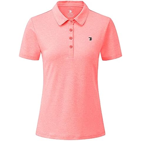 JINSHI Polo de Manga Corta Camisa de Golf para Mujer Rosa M Cover