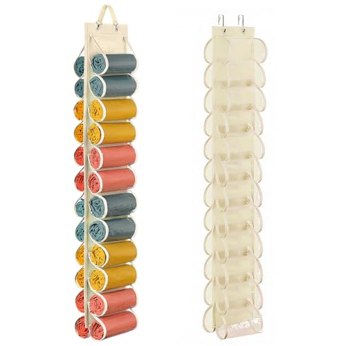 Lirex Colgando Yoga Legging Organizador de Almacenamiento con 24 Bolsillos, Plegable Tela Oxford Organizador de Armario Camisas Vaqueros Colgador de Calcetines Soporte para Familiar Armario Dormitorio