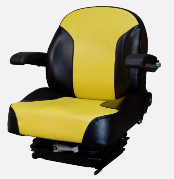 Zero Turn Mower Replacement Seat with Suspension; Compatible with Bad Boy: 2007-2010 AOS, 07-10 Diesel, 07-11 Lightning, 10 ZT, 10 Consumer ZT, 10-11 AOS Diesel, 10-11 Outlaw; SU-201111BKYE-BB