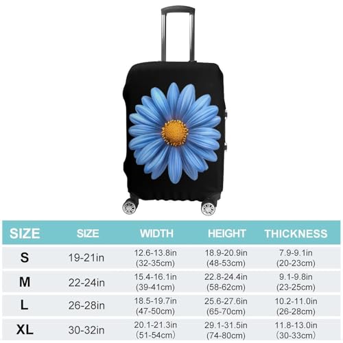 Blue Daisy Flower Unisex Luggage Cover Washable Travel Suitcase Case Elastic Baggage Protective Covers S2