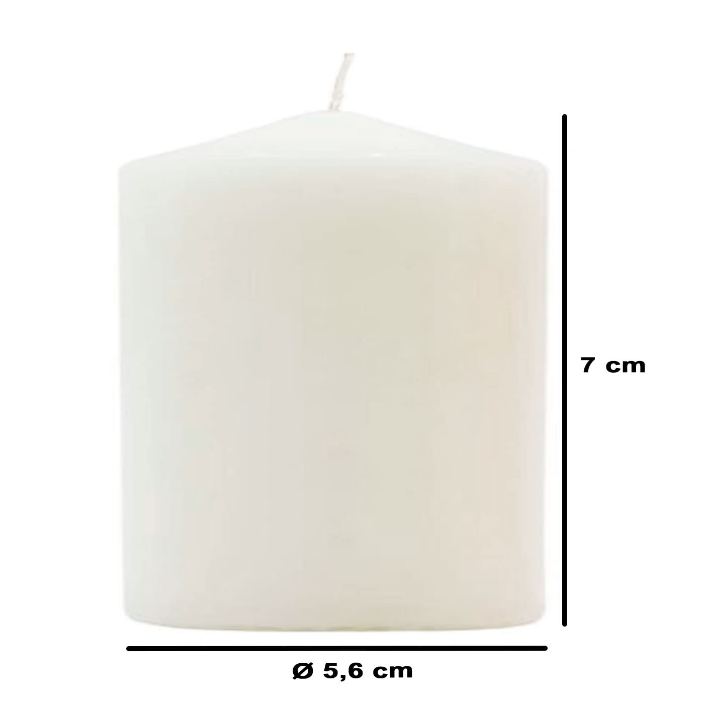 Acan Tradineur - Confezione da 24 candele Taco con aroma di cocco, velone di cera profumata, lunga durata: 24 ore, aromaterapia, decorazione per la casa (bianco, cocco, 7 x 5,6 cm)