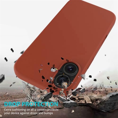 Image of ArmourPro Silicone Back Case for iPhone 16, Soft-Touch Case | Brown