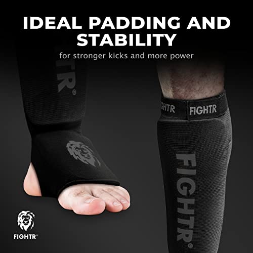 Fightr® Shin Guards - Ideal Fit And Padding | Shin Protection For Kicks In Kickboxing, Mma, Muay Thai And Other Combat Sports #TOP2