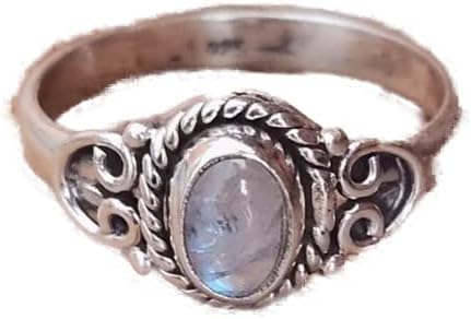 Rainbow Moonstone Ring, Artisan Design Ring, Solitaire Ring, Boho Ring, Oval Stone Ring, June Birthstone Ring, Engagement Ring, Minimalist Ring, Healing Crystal Ring, Natural Moonstone Jewelry