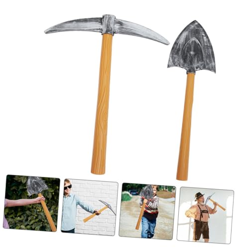 STOBAZA 3-Pack Foam Pickaxe Shovel Props 19.3In Lightweight Plastic Toy Pick Axe for Costume Party Stage Performance and Medieval Themed Events by STOBAZA - Image 8