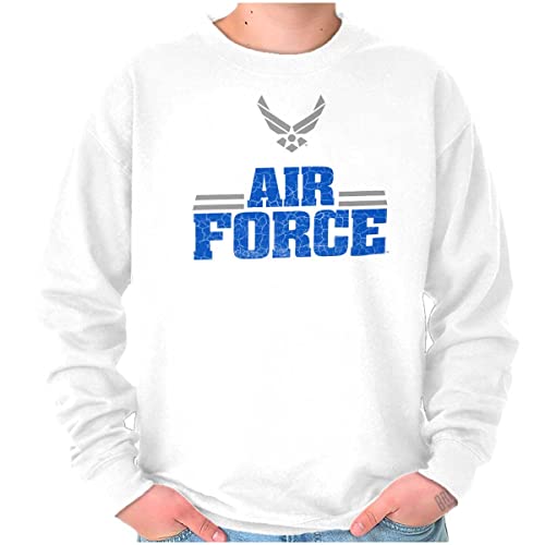 Brisco Brands US Air Force Official USAF Wings Logo Sweatshirt for Men or Women
