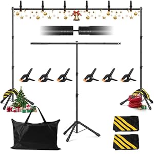 3-in-1 Backdrop Stand Kit 10×7...