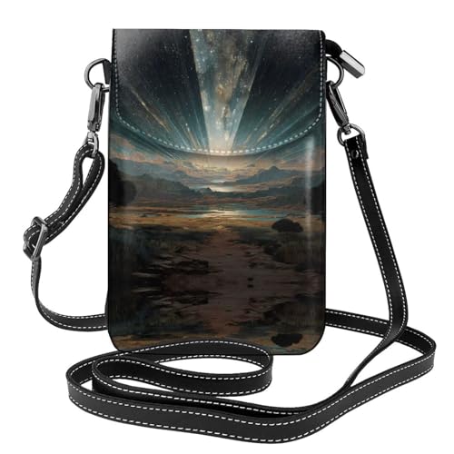 Sac téléphone portable en cuir imprimé ciel pour vos randonnées et sessions shopping
