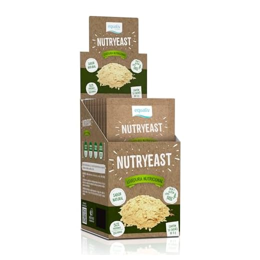 EQUALIV Nutryeast - Levedura Nutricional - Tempero em Flocos - Vegano - Sem Soja e Glúten - Sabor Natural - 10 Sachês de 5g