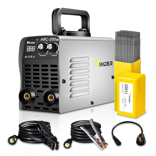 Image of SSimder Mini Stick Welder with 10lbs 1 /8 inch E6011 Welding Rods 110V 220V Dual Voltage 4.98LB Portable Welding Machine IGBT Inverter ARC Welder for Workshop Outdoor DIY Projects