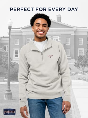 Image of JanSport Unisex Adult NCAA Officially Licensed Rival Long Sleeve Stand-Up Collar Quarter Zip Sweatshirt