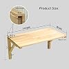 Folding Wall-Mounted Table Solid Wood Wall Table Dining Table Foldable Computer Desk Learning Table Wall-Mounted Folding Table Study Desk Size Optional (Size : 120 * 40cm)