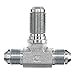 Brennan Industries 2703-04-04-06-FG Forged Steel Bulkhead Branch Tee Tube Fitting, 7/16"-20 SAE x 7/16"-20 SAE x 9/16"-18 SAE Thread, 1/4" Male JIC x 1/4" Male JIC x 1/4" Male JIC