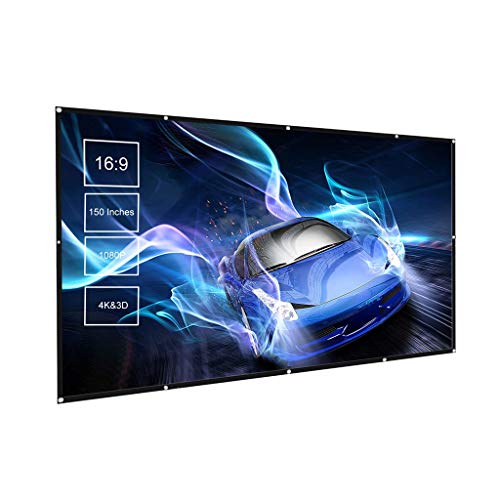 N/A 60-150 Inches Projector Screen Widescreen 16:9 Portable Projection Screen Anti-Crease Foldable For Outdoor Projector Home Office (Size : 150 Inch) #TOP16
