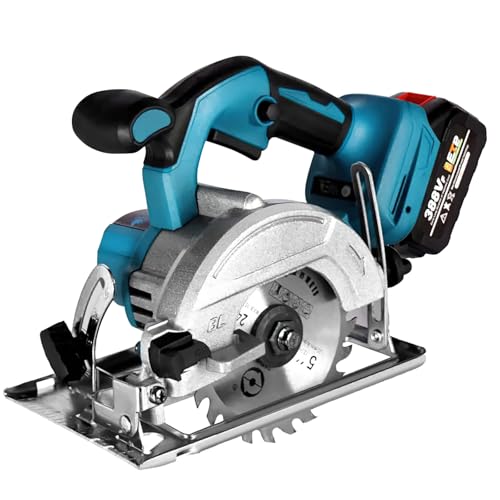 Sega circolare senza fili per batteria Makita 18 V, motore senza spazzole, profondità di taglio e angolo di inclinazione regolabili, per legno morbido e duro, con batteria*1, senza lama