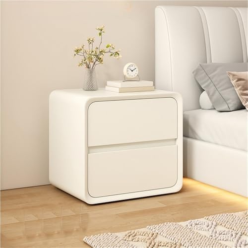 Modern Wooden Nightstand with 2 Drawers, Stylish Bedside Table, Versatile Storage End Table for Bedroom, Living Room, Study, Compact Design for Small Spaces