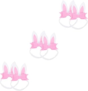 6 Peças De Acessórios Para O Cabelo Do Bebê Tiaras Com Orelhas De Coelho Tiara Com Orelhas De Coelho Tiara Tiaras De Coelho Tiaras Para Meninas Laços De Cabelo Elásticos Laços De