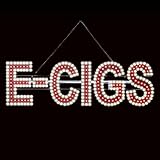 LED E-CIGS Sign for Smoke Shops - Super Bright Vape Store Sign with Unique Design, High Visibility & Easy Hanging Installation for Retail Window Displays