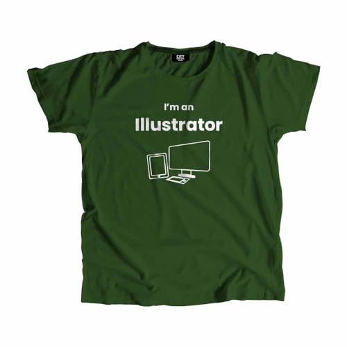 T-shirt Illustrator unisexe de qualité supérieure vert olive
