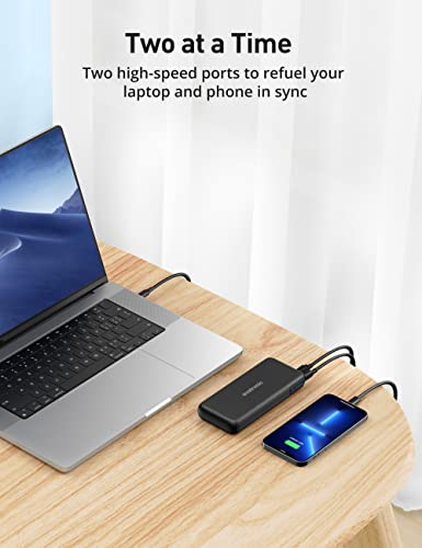 Evatronic Portable Charger 20000Mah 60W Pd 3.0 Laptop Power Bank, Usb C Fast Charging External Battery Pack For Vision Pro Macbook, Dell, Ipad Pro, Iphone 14 Pro Max, Galaxy, Steam Deck And More #TOP3