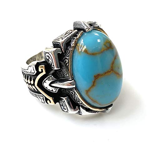 925k Sterling Silver Large Men's Statement Ring