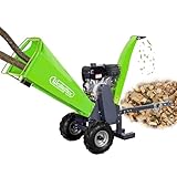 Wallemac 6” inch max. Wood Chipper Shredder with Tow Hitch 14HP 420cc Heavy Duty Gas Powered Woodchipper Mulcher B&S Engine Electric Start EPA Certified