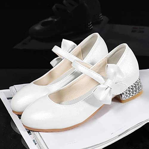 YHEGHT Sapatos para meninas tamanho 2 para crianças grandes sapatos de salto alto meninas princesa s