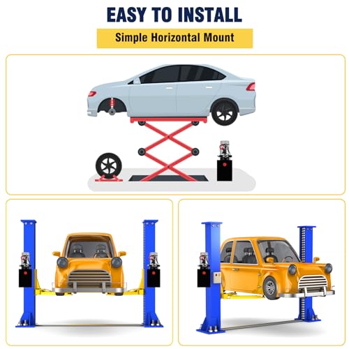 Image of Litake Double Acting Hydraulic Power Unit 12V 10.5 Quart Car Lift Hydraulic Pump Power Unit, Hydraulic Pumps with 10L Steel Tank, Car Lift Hydraulic Power Unit for Auto Repair