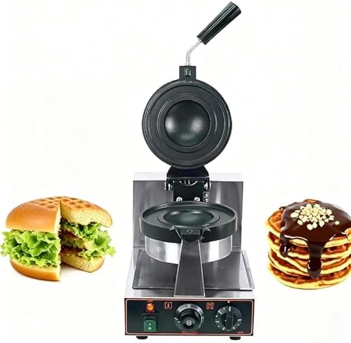 Commercial Electric Panini Press & Burger Maker, Double-Sided Heating for Waffles & Burgers, Non-Stick Plates, Ideal for Cafes, Bakeries & Restaurants (Double Head)