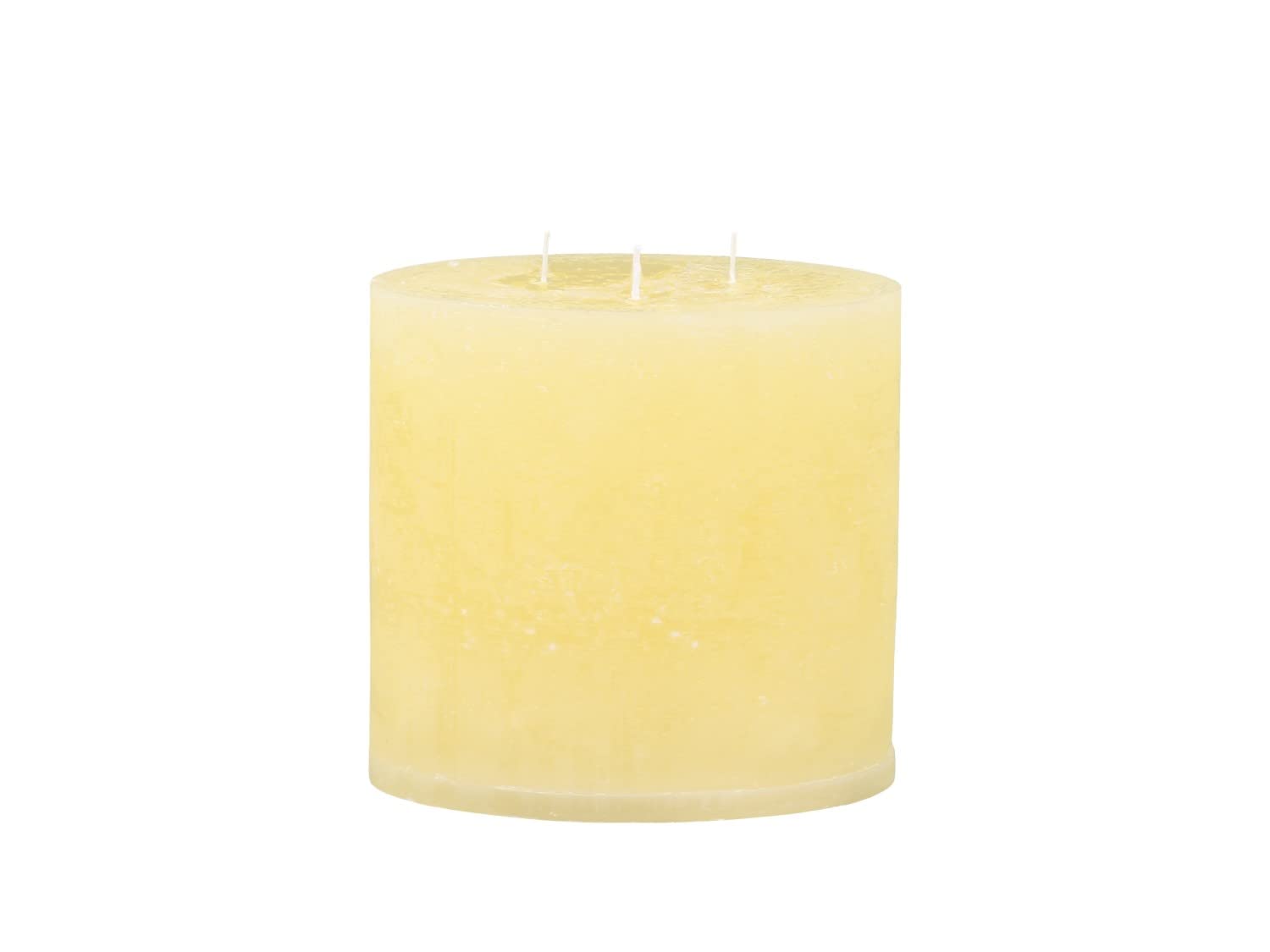Chic Antique Macon rustikale Stumpenkerze Kerze Antik Altarkerzen 100% Paraffin Lange Brenndauer (Melon-gelb, 15x15 cm)