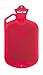 Sänger Rubber Hot Water Bottle - 2 Litres (Red w/ Handle, Single-side Ribbed)