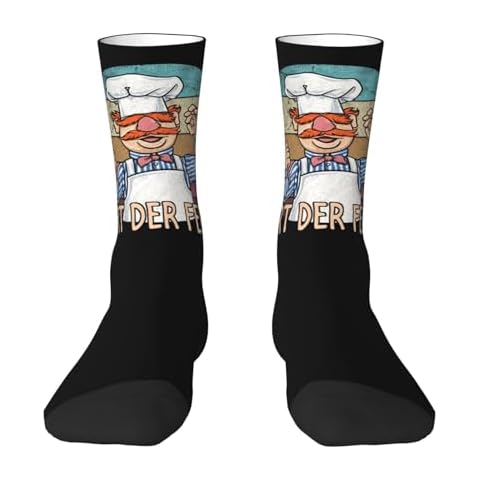 UALWORY Vert Swedish Chef Der Ferk Socks Casual Athletic Socks Crew Socks For Women Men Cover