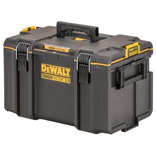 DEWALT DWST83342-1 5.4kg TOUGHSYSTEM BOX 2.0 - DS400, 50 Kg Load Capacity, IP65 Rated for Dust &amp; Water Resistance, Metal Wire Front Latches, Ideal