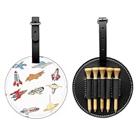 Spaceship Black Golf tee Storage Bag - Easy to Carry Around and More efficient in Playing Golf