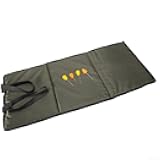 Foldable Carp Unhooking Mat with Elastic Transport Belt – Lightweight Fishing Landing Mat & Weighing Pad (80 x 35 cm), Includes 4 Baiting Needles, Green/Black