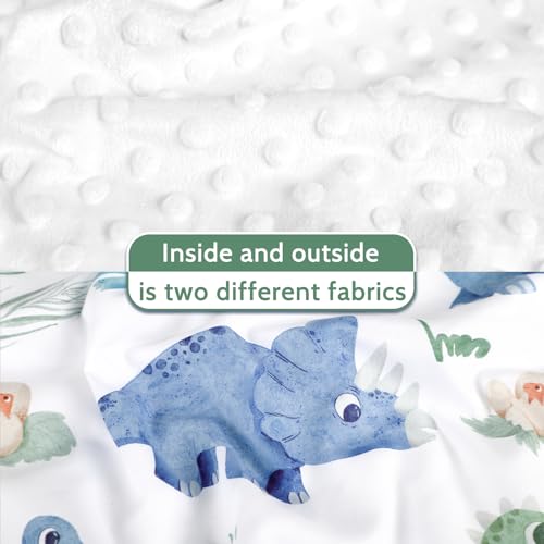 Image of Baby Carseat Seat Cover Boys, Winter Carseat Canopy, Cozy & Warm Cover with Zipper Peep Windows, Infant Minky Carrier Cover, Soft Breathable, Baby Must Have, White Dinosaur