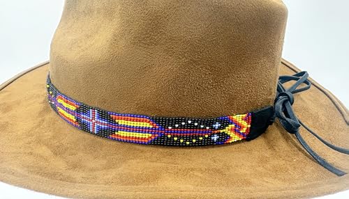 Image of Cowboy Western Beaded Hat Band Rodeo Style Handmade