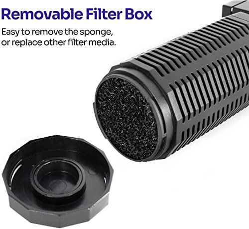 Yaubay Aquarium Internal Filter For 10-50 Gallon Tanks, 13W Power Biochemical Sponge Fish Turtle Tank Filter With Aeration System, Silent Submersible Filters, 212 Gph #TOP5