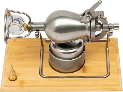 Vintage Popcorn Machine, Stainless Steel Popcorn Popper with Safety Valve, 520ML Old Fashioned Popcorn Cannon for Home Parties, Retro Snack Maker