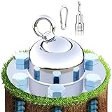 360° Swivel Dog Tie Out Stake Dog Anchor Upgrade - Heavy Duty Stainless Steel Dog Yard Stake for Small to Large Dogs 6 PCS Dog Tethers Holds 1500Lbs of Pull Force Great for Yard Camping Outdoor