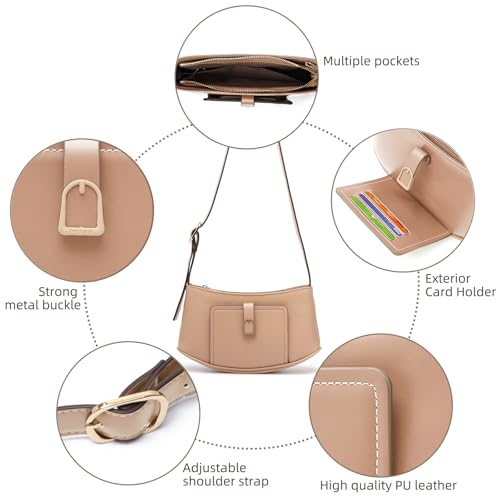 Prettyzys Shoulder Bags for Women Vintage Handbag Retro Classic Small Purse Cute Hobo Tote Handbag Mini Clutch Purse4