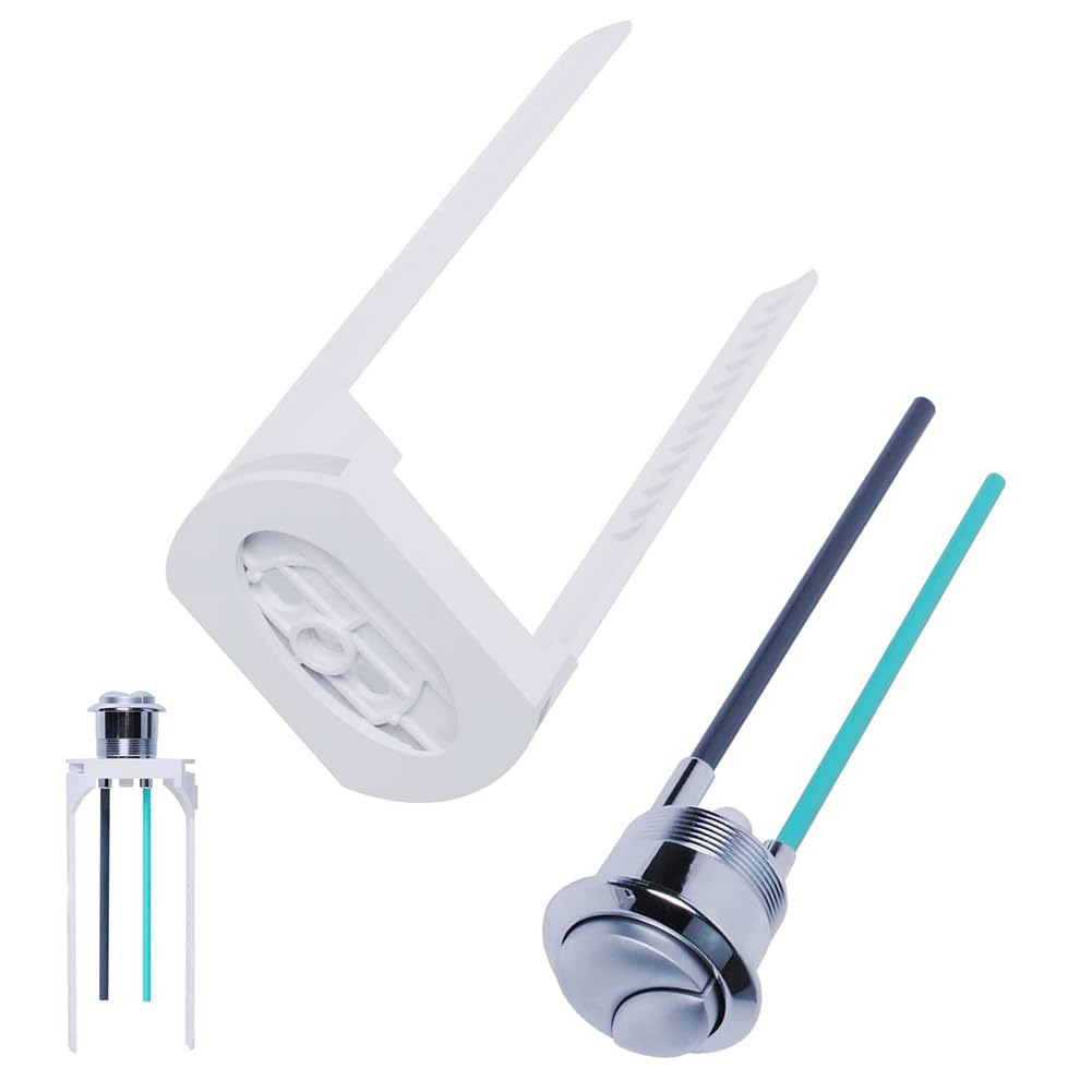 Botón de inodoro cromado de doble descarga, placa trasera de repuesto y botones de descarga dobles compatibles con Geberit Impuls 250 para inodoro estándar ideal