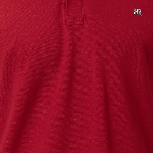 Image of Raymond Contemporary Fit Pure Cotton Solid Pattern Polo Neck Casual T-Shirt
