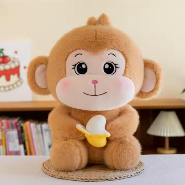 Image of Cute Plush Toy for Kids | | Soft Toys | Birthday Gift for Girls /Wife, Boyfriend /Husband, Soft Toys for Girls, Baby Toy (Random Color) Pack of 1 (Monkey Plush Soft Toy)