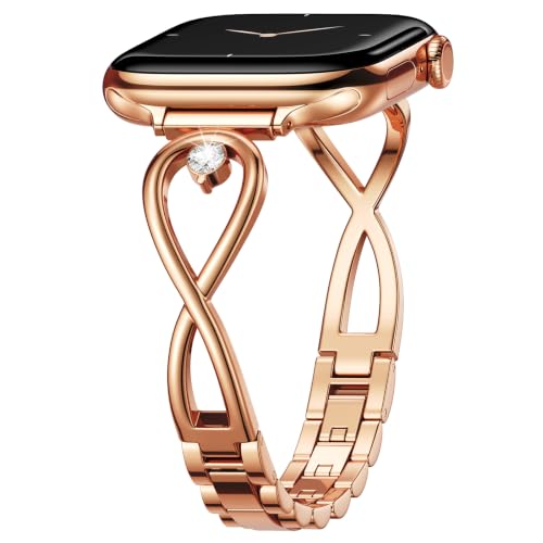 Bracelet Apple Watch femme V-MORO pour remplacer le silicone par le métal chic